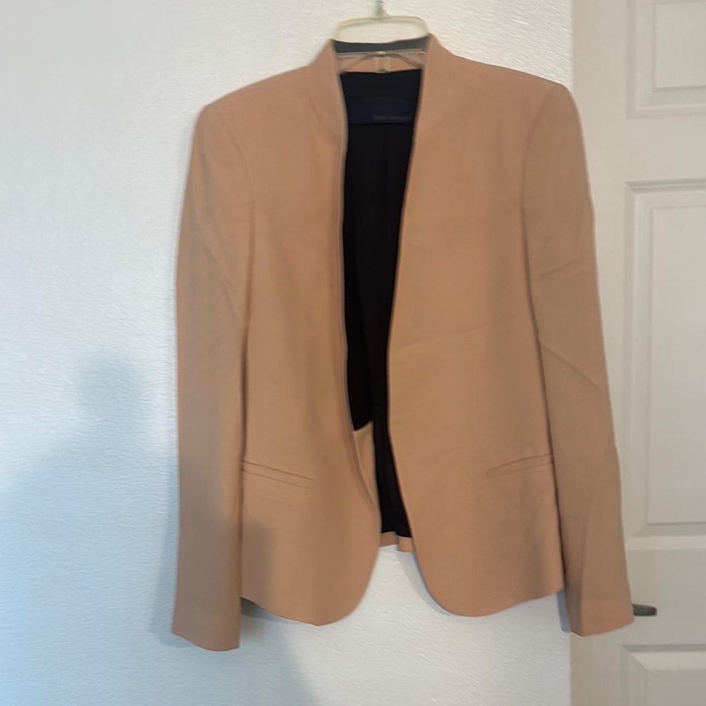 Zara Woman Tan Open Front Blazer